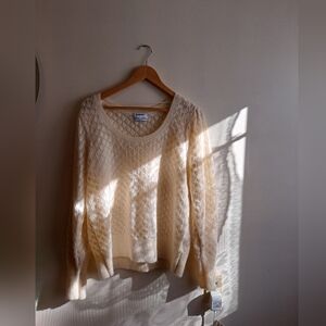 Old Navy Wool Blend Pointelle Sweater